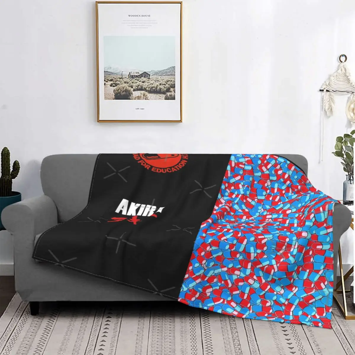 

Akira-edredón a cuadros para cama, manta de lana, colcha para cama