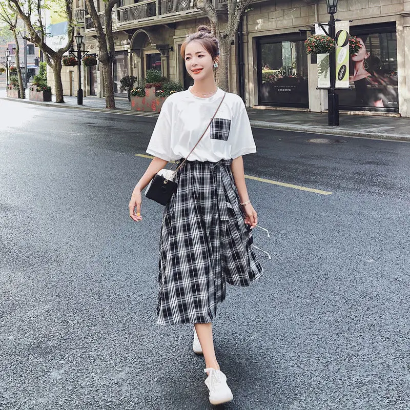 

Fake two piece suit skirt children's 2021 summer new super fire retro gentle dress