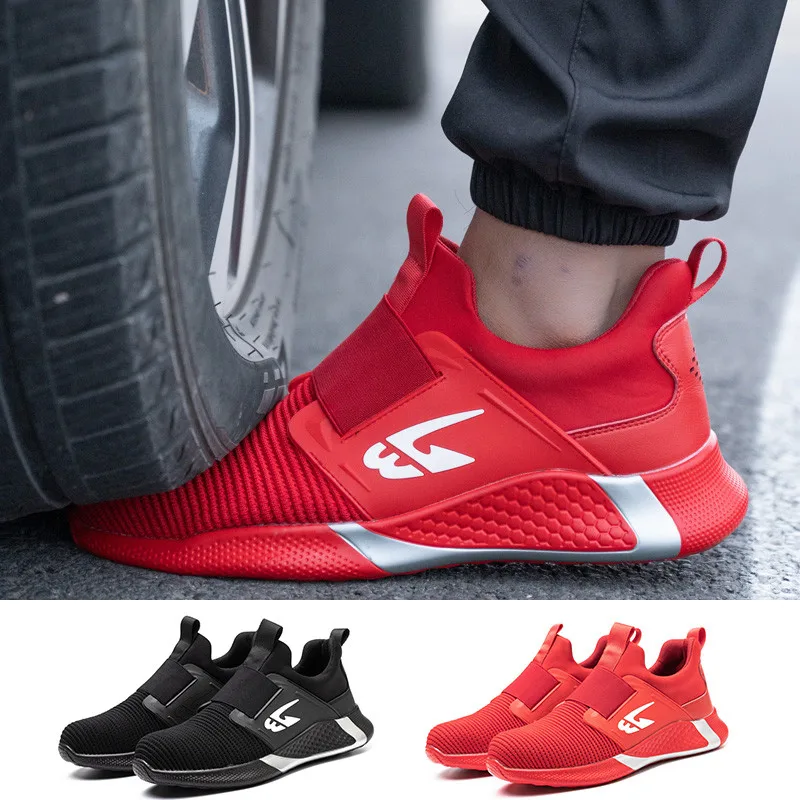 

Big Size Anti Smashing Men Safety Boots Breathable Composite Toe Working Sneakers Waterproof Anti Puncture Male Security Boots