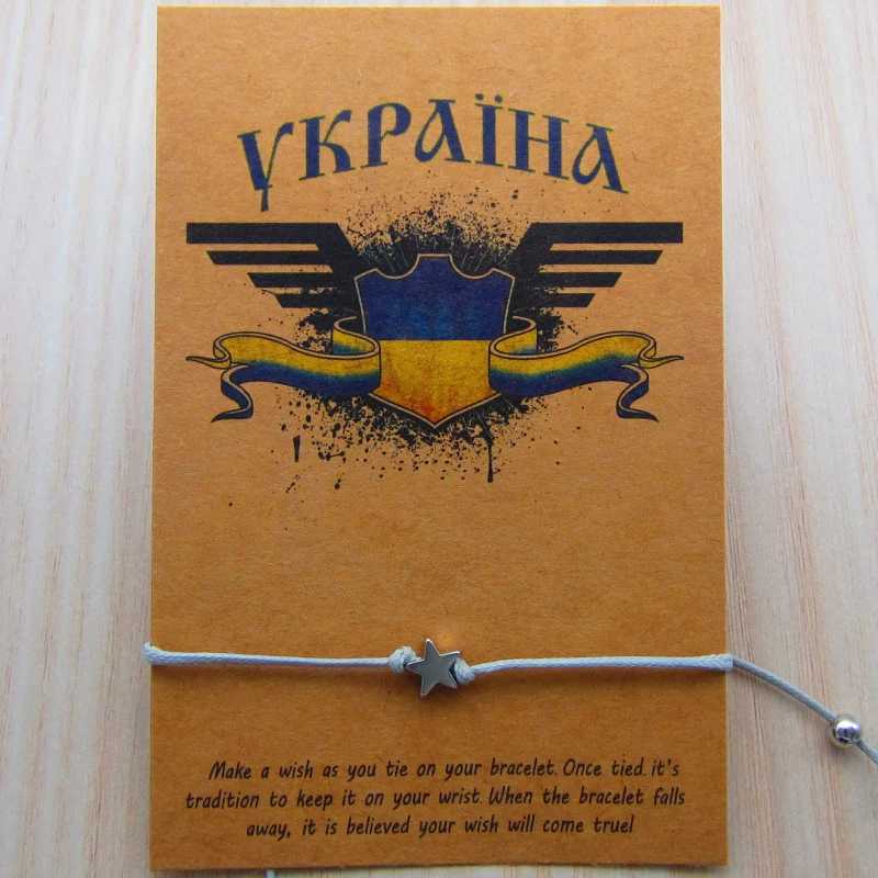 

Make a Wish Papper Card Love Woven Adjustable Bracelet Fashion Jewelry Gift For Women,Men,Kids