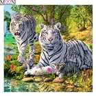 MOONCRESIN 5D DIY Алмазная вышивка Тигры животные живопись вышивка крестиком полная квадратная вышивка Стразы Мозаика Украшение мультфильм