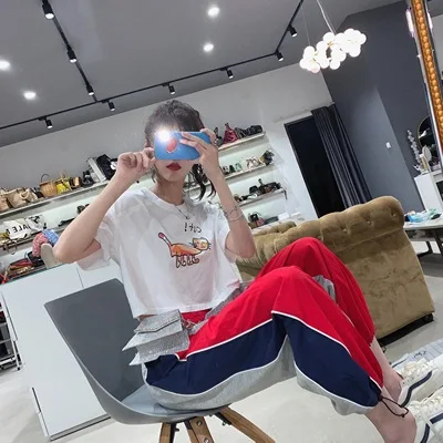 

Брюки женские повседневные спортивные для бега универсальные повседневные для шоу тонкие ноги с длинной застежкой