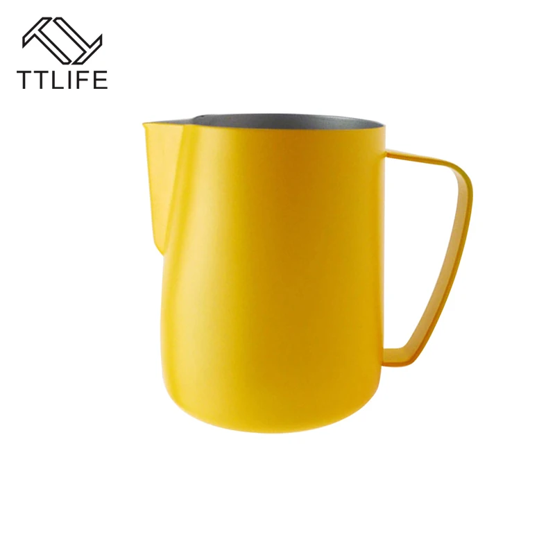 TTLIFE кувшин для молока 0,3-л из нержавеющей стали, кувшин для вспенивания, чашка с цветами, вспениватель молока для кофе, латте, инструмент для создания пены для молока