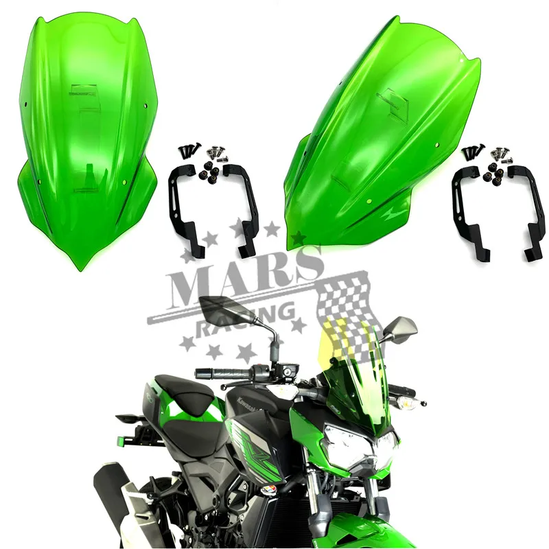 Для KAWASAKI Z250 Z400 Z-250 Z-400 Z 250 Z 400 двойной пузырь мотоцикл спортивный лобовое стекло ветровой щиток козырек Viser