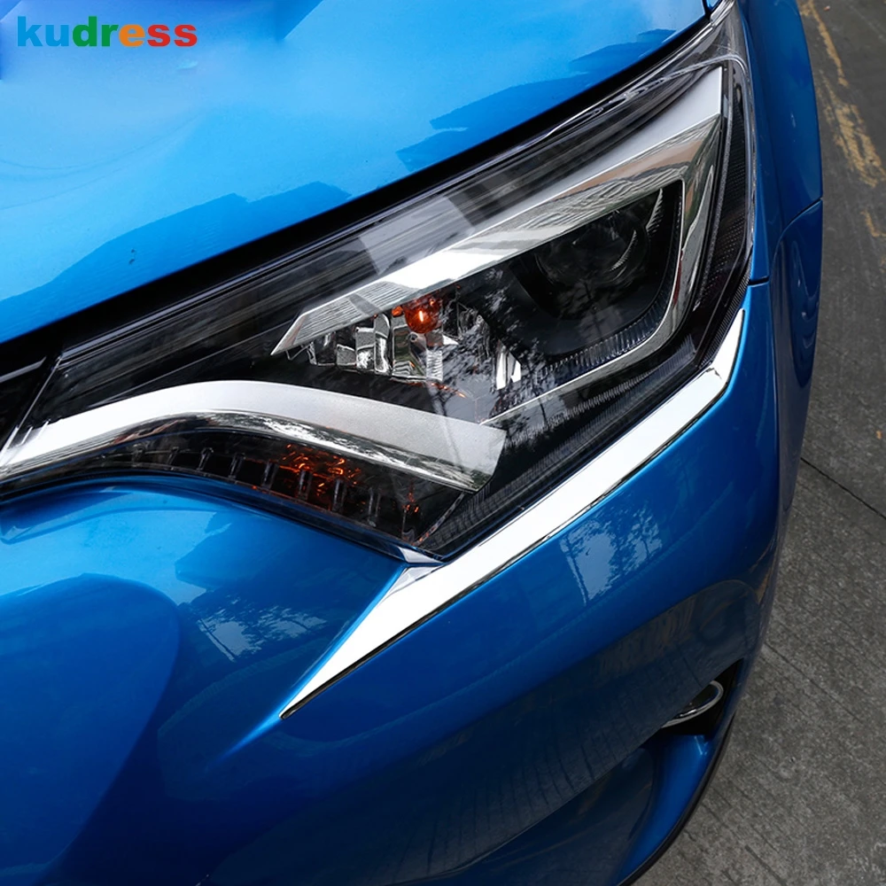Накладка на переднюю фару для Toyota RAV4 RAV 4 2016 2017 ABS|abs chrome|trim covercar chrome strips |