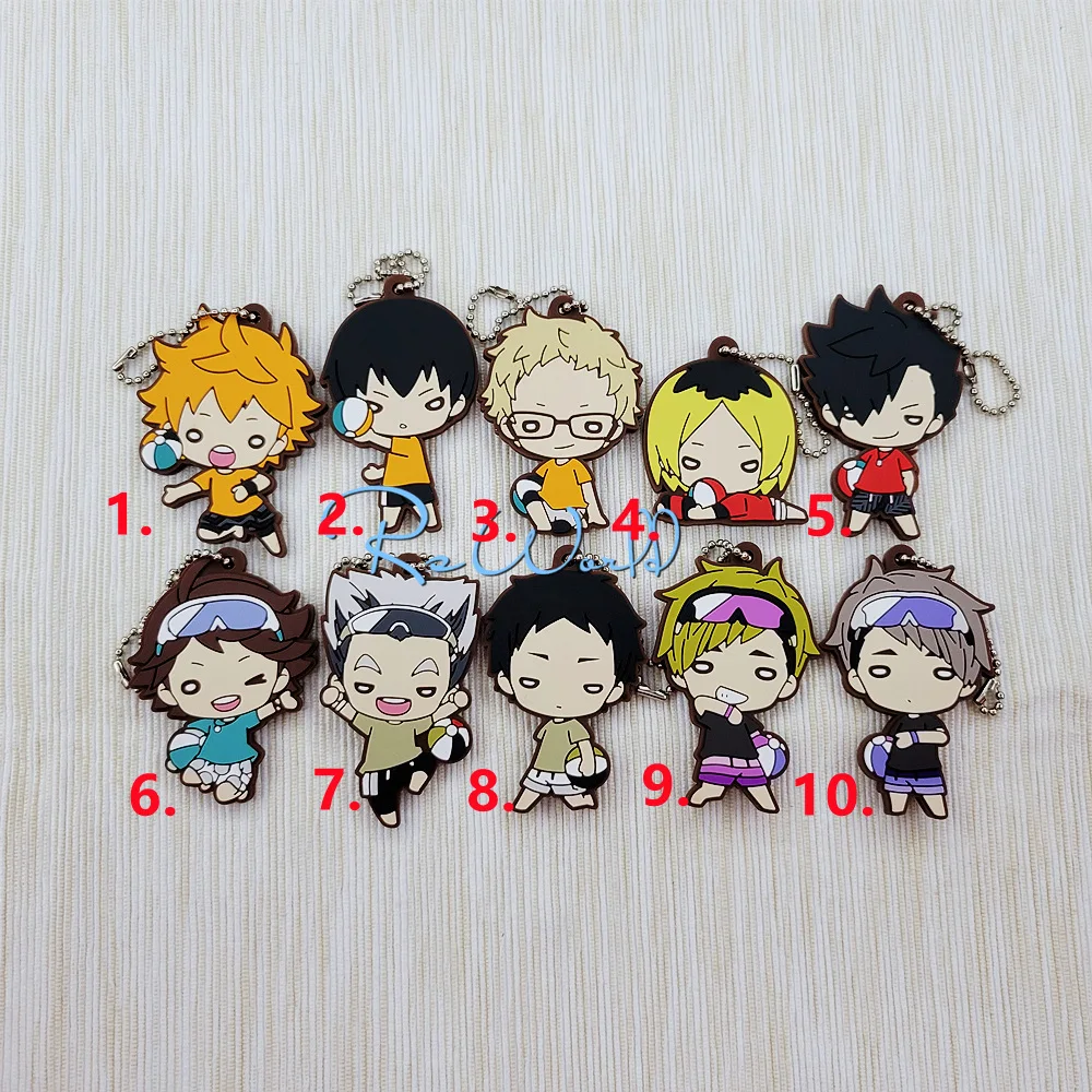 Haikyuu! Аниме Kageyama Kozume Kenma Kuroo Tetsurou Kooshi miya atsumu пляжный волейбол резиновый брелок