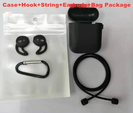 DHL 50 Sets Protective cover Bluetooth wireless airphone set storage box non-slip silicone sleeve split shell for apple airpods |