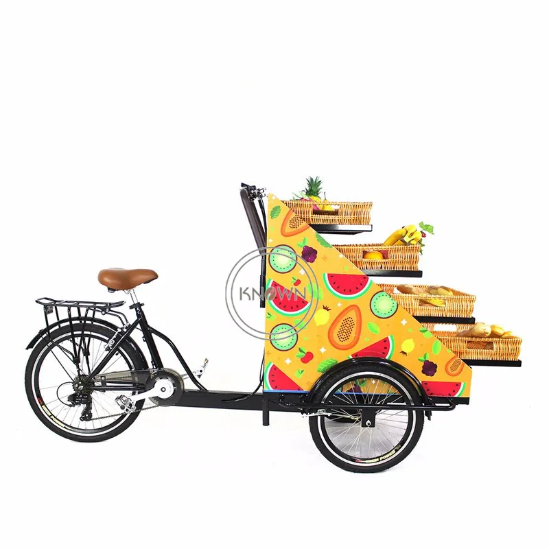 Commercial 3 Wheel Cargo Bike Greengrocer Mobile Fast Food Vegetable and Fruits Vending Cart for Sale Electric Adult Tricycle | Бытовая
