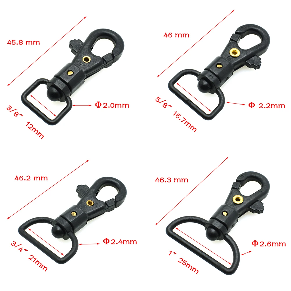 5pcs Plastic Lobster Clasp Swivel Trigger Snap Hooks for Bag Straps Keychain Ring Outdoor Backpack DIY Craft Accessories | Дом и сад