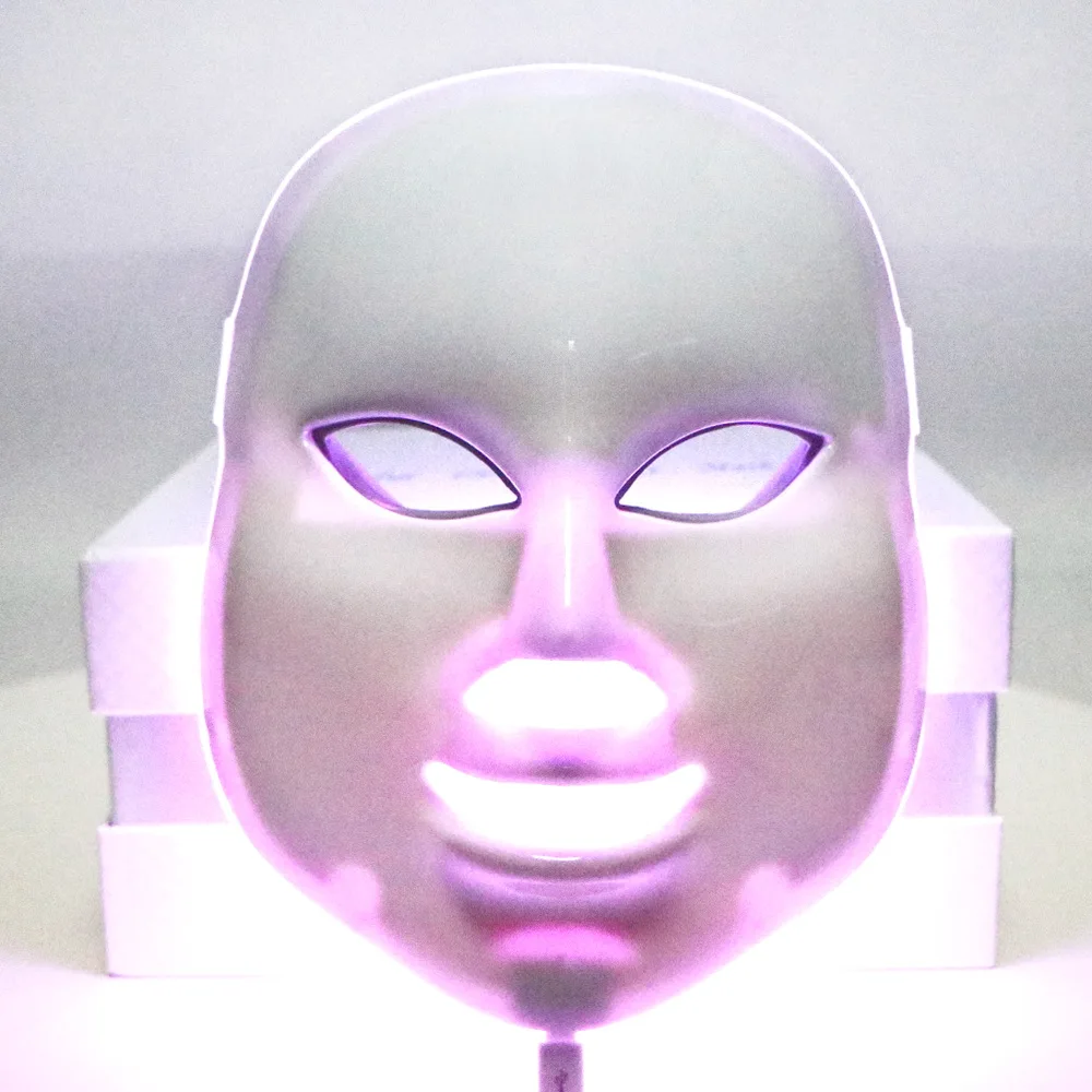 Лифтинг Лица Красота Фотон светодиодный маска для лица терапии 7 видов цветов