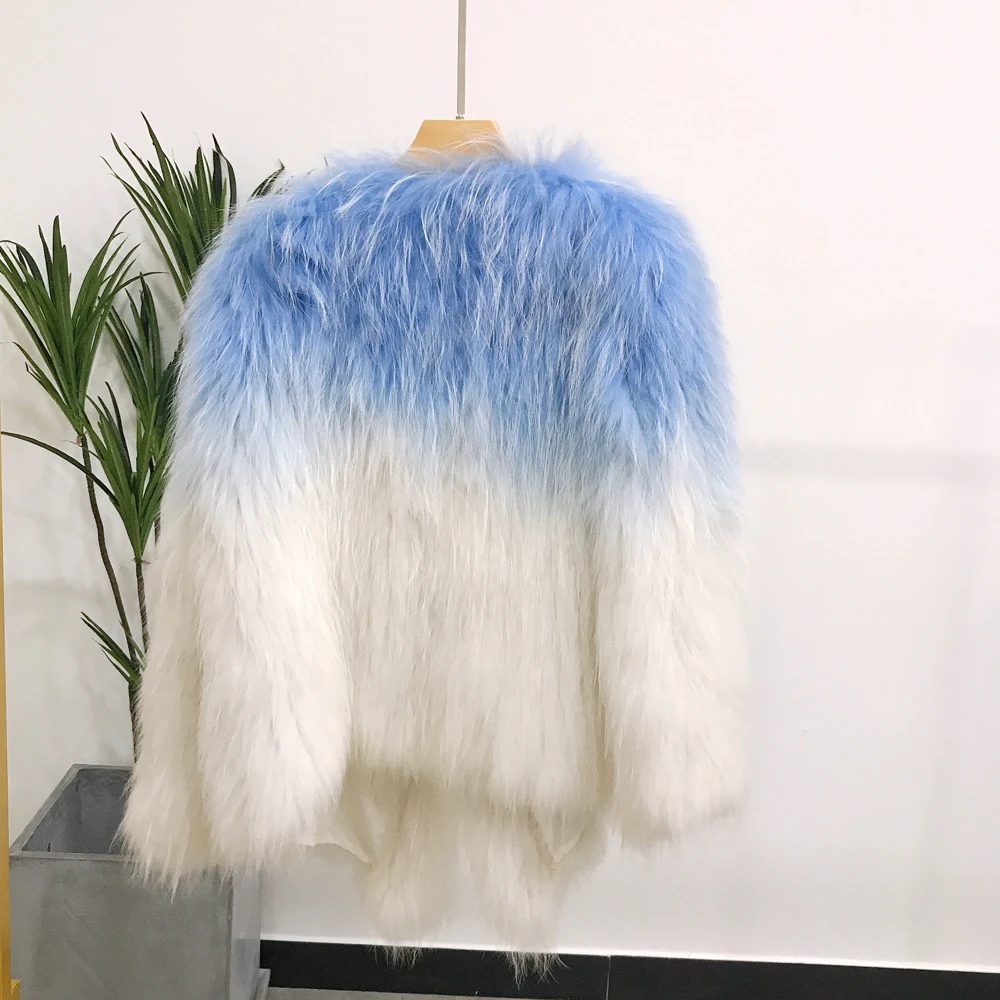 Лидер продаж модные женские зимние куртки Taobao SJ1039 ручной вязки с белым мехом