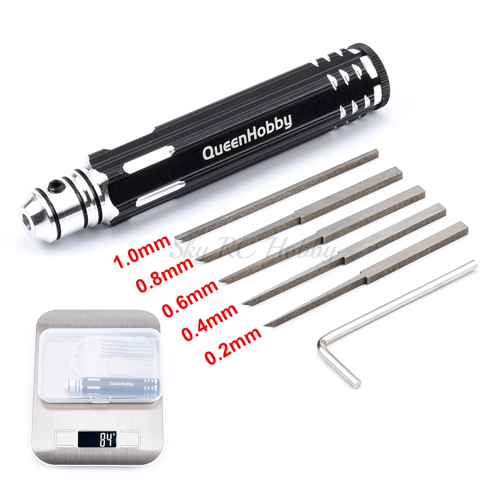 Prime Model Scriber w/ Blade Gundam, resina tallada, l&iacute;nea de trazado, afici&oacute;n, herramienta de corte, cincel + 5 herramientas de cuchilla para reparaci&oacute;n de coches/drones teledirigidos-0