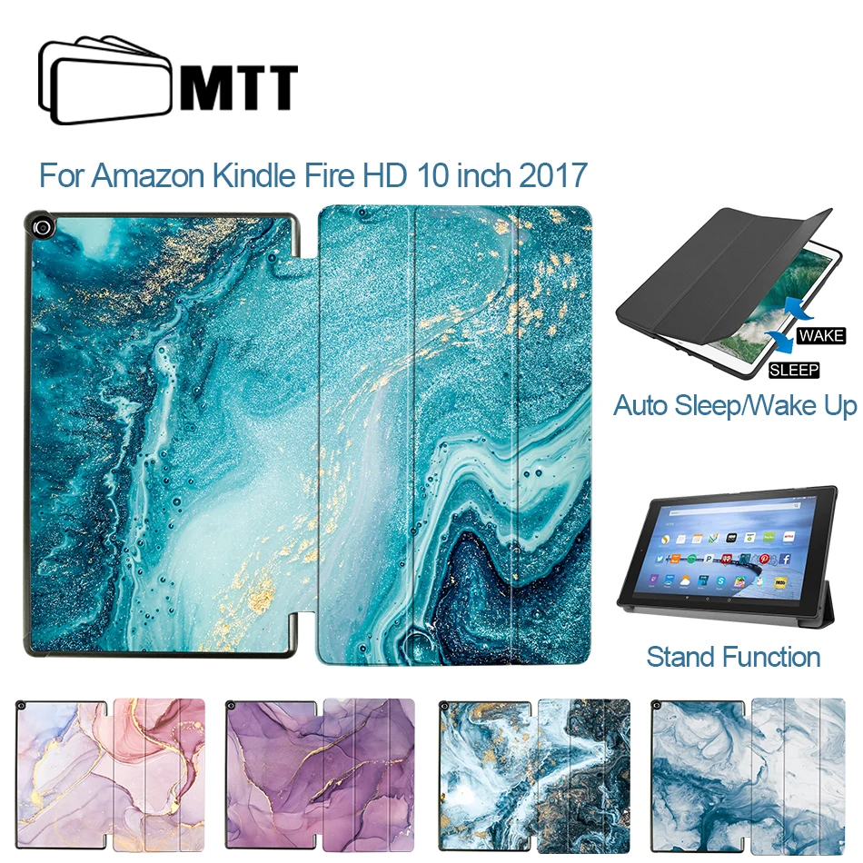 MTT чехол из искусственной кожи для Amazon Fire HD 10 дюймов 2017 Тонкий Магнитный Флип