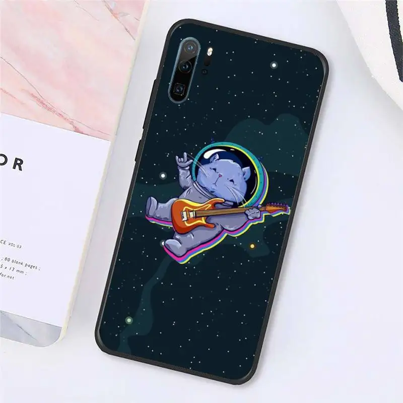 

Cartoon space cat universe astronaut Phone Case For Huawei honor Mate P 10 20 30 40 Pro 10i 9 10 20 8x Lite Y91C V17 6.38 6.44