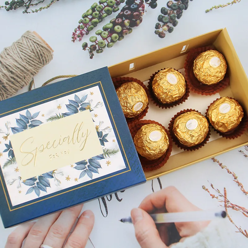 

25 шт. специально для вас, Подарочная коробка с цветами, бумажные конфеты, конфеты, печенье, свадебные коробки для шоколадного торта, бумажные...