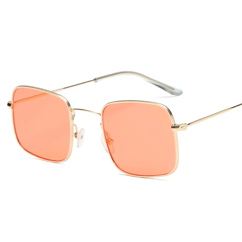 

Square Colored Lens Metal Sunglasses Men's and Women's Sunglasses Master Design Brand