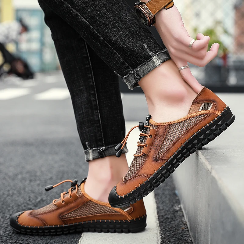 2021 Summer Men Hiking Shoes Big Size 48 Outdoor Breathable Trekking Shoes Man Soft Quick-dry Walking Sneakers Sport Shoes Male