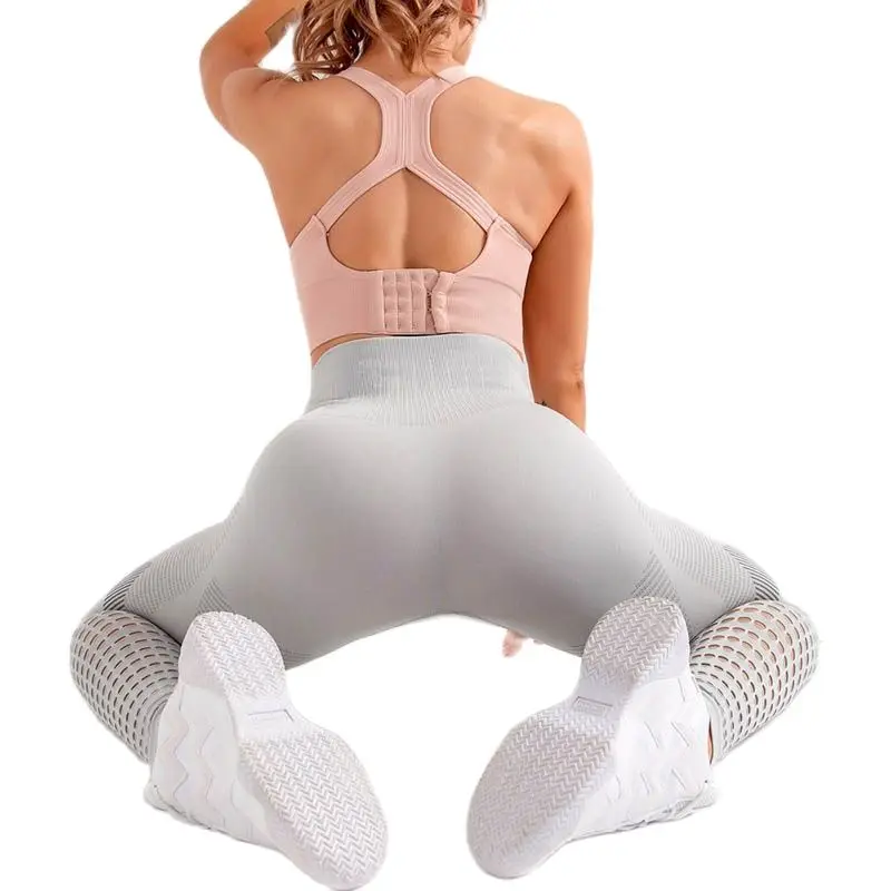 Женские эластичные бесшовные леггинсы Леггинсы для фитнеса ажурные спортивные