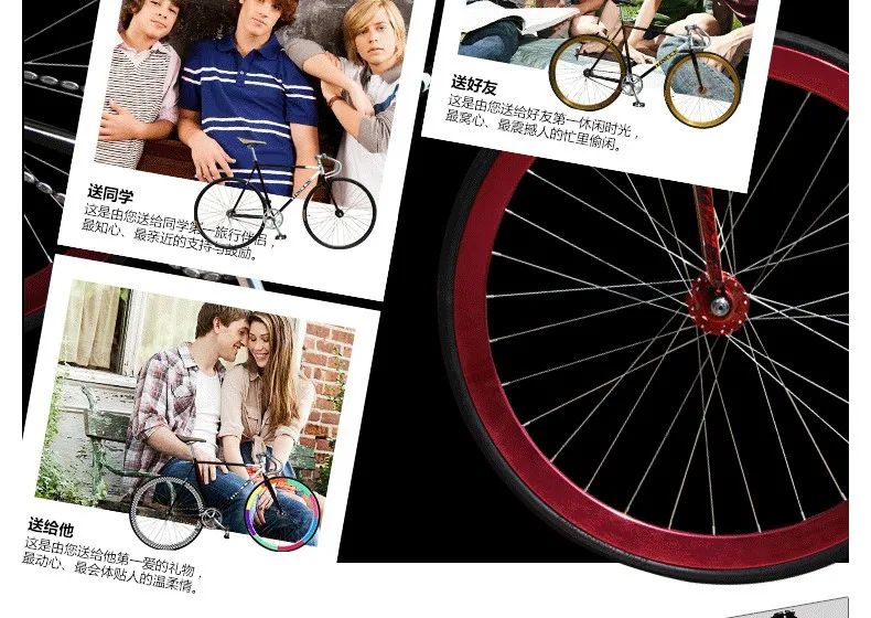 x-передний бренд fixie велосипед фиксированная передача 46 см 52 см DIY односкоростной Дорожный велосипед трек флаг bicicleta fixie велосипед