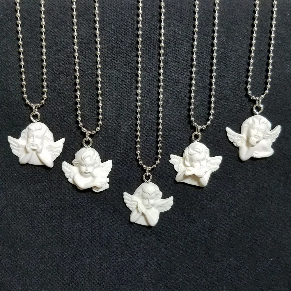 Милые серьги подвески в виде Купидона с подвеской ангела круглые металлические