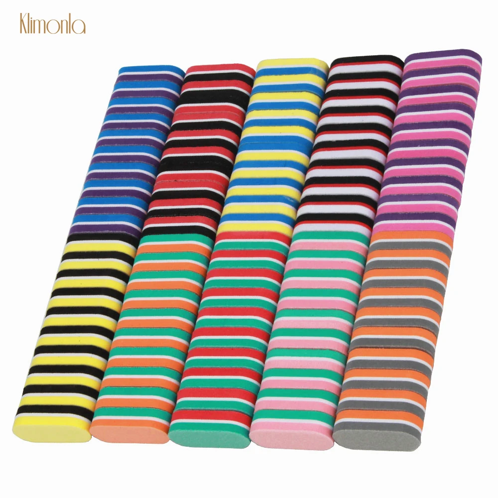 

50pcs Mix Color Nail File Sponge Double-side Nails Sanding Buffer Limas Unas Mini Nail Files Set Beauty Manicure Art Tools