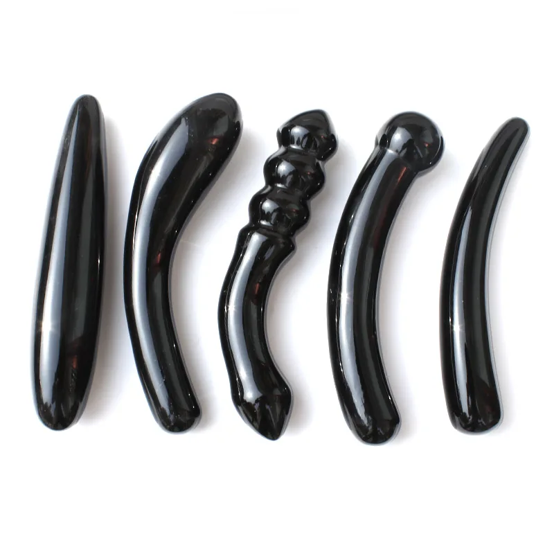 

1 Pcs 18 CM Natural Black Obsidian Crystal Massage Yoni Wand