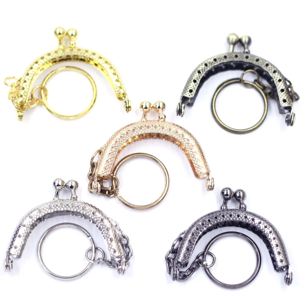 12 Styles Metal Coin Purse Bag Frame With Keychain Key Ring Kiss Clasp Lock DIY Craft Wallet Hardware Accessaries | Багаж и сумки