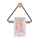 Держатель для туалетной бумаги, из нержавеющей стали, настенный держатель для полотенец, деревянная палочка, держатель рулона бумаги для украшения ванной комнаты