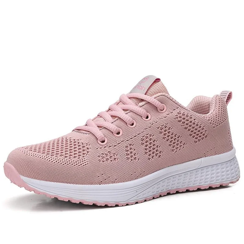 

hot Women Fashion Spring Autumn Flying mesh casual shoes Light bottom comfortable Outdoor sports shoes Ladies Light bottom Flat