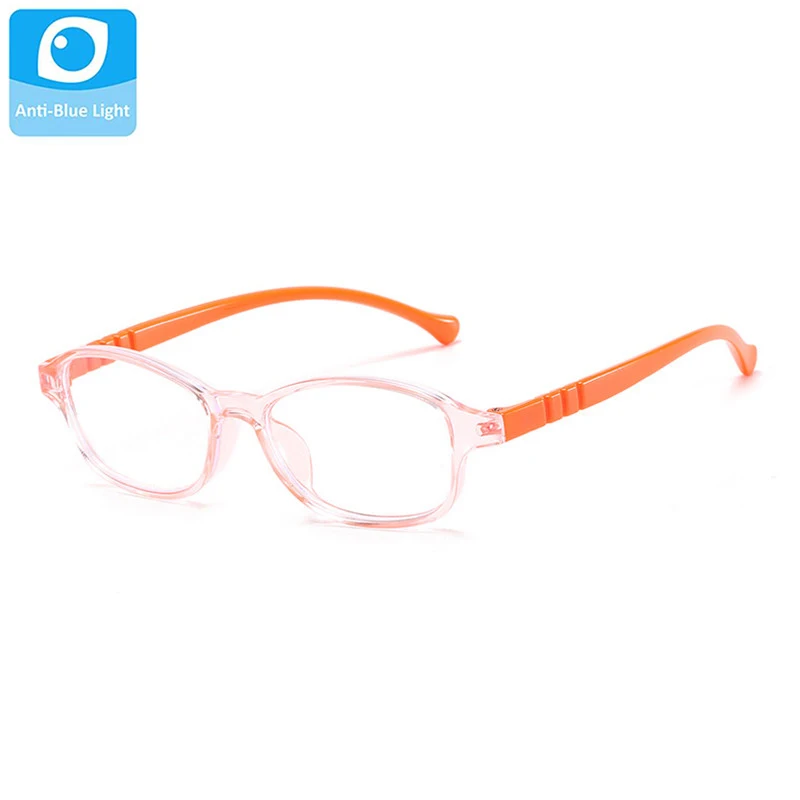 Child Anti Blue Light Blocking Glasses Boys Girls Classic Square Green Plastic Eyeglasses Frame Kids