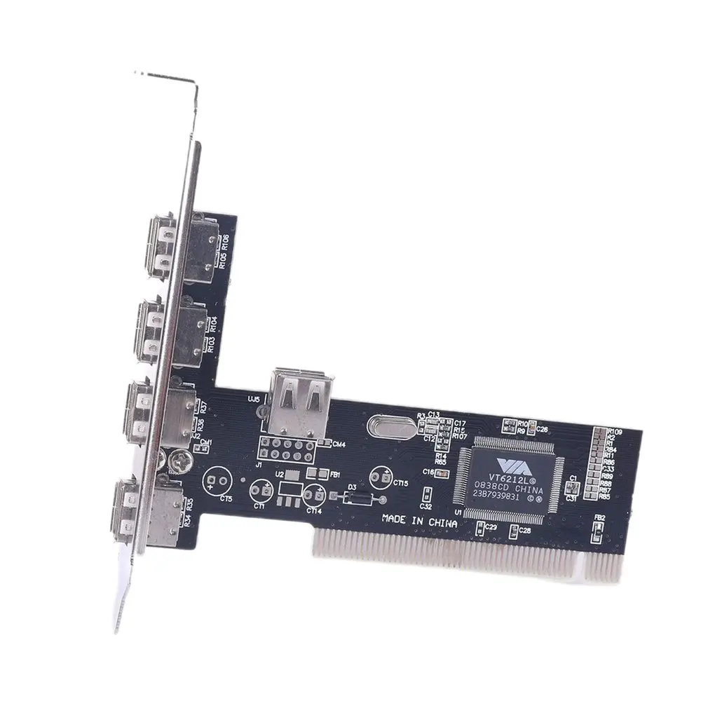 

PCI To USB 2.0 Plug And Play Free Drive Desktop Built-in 4+1 Adapter Card USB Expansion Practical Card