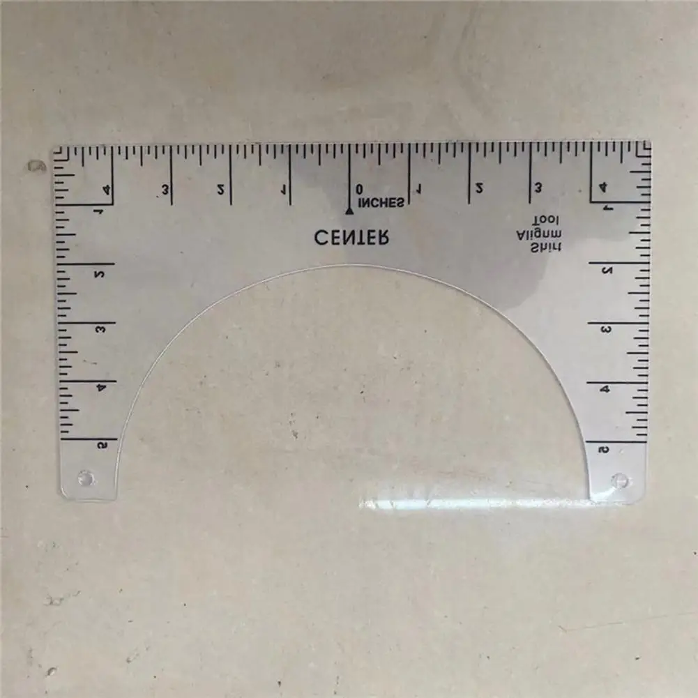 

Practical sewing machine ruler Convenient and easy to store Two-hole plastic alignment tool for HTV