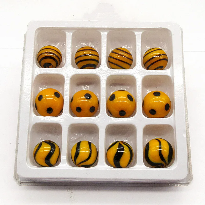 

12PCS 18mm Colorful handmade Glass Marbles Kids Marble Run Game Marble Solitaire Toy Accs Vase Filler&Fish Tank Home Decor