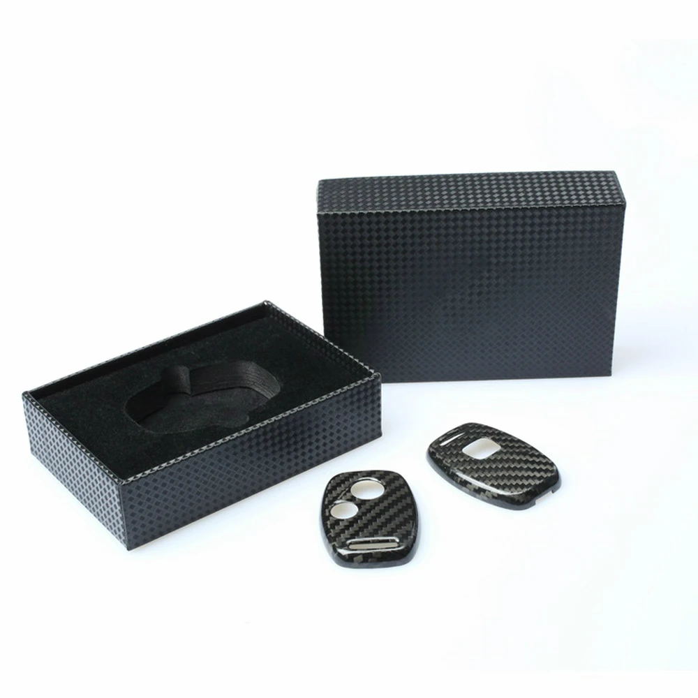 

Carbon Fiber Key Case Key Cover Key Shell 2& 3 Button for Honda Civic Jazz CR-V CRZ Accord Fit Odyssey Pilot Ridgeline Crosstour