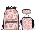 Рюкзак женский, школьный, винтажный, с изображением розовой свинки