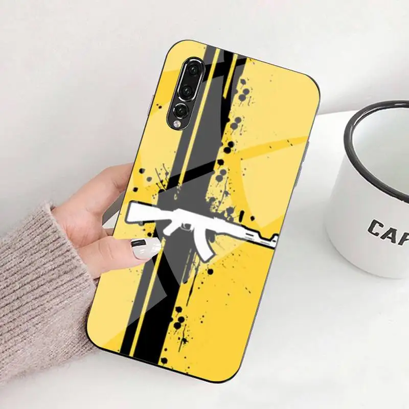 

0 AK47 Gun Custom Phone Case Tempered Glass For Huawei P9 10 Plus 20 Pro Mate9 10 20 20pro Honor7A 8X 9 10 Nova3i 5