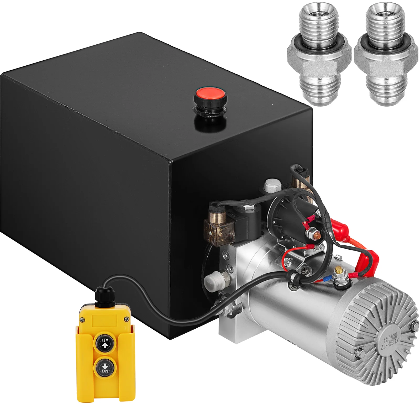 

VEVOR Hydraulic Pump 20 Quart 12V DC Double Acting Hydraulic Dump Trailer Pump Hydraulic Power Unit