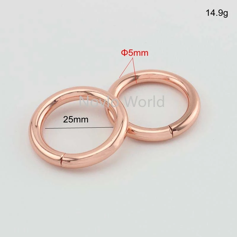 Мир Nolvo 5 20 100 шт 25 мм 6 цветов металлическое уплотнительное кольцо с ручкой пряжки 2