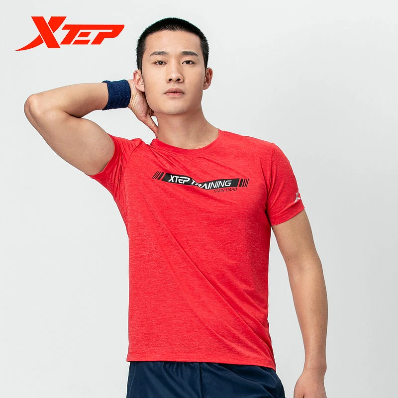 Мужская футболка для бега Xtep быстросохнущая из вискозы с короткими рукавами