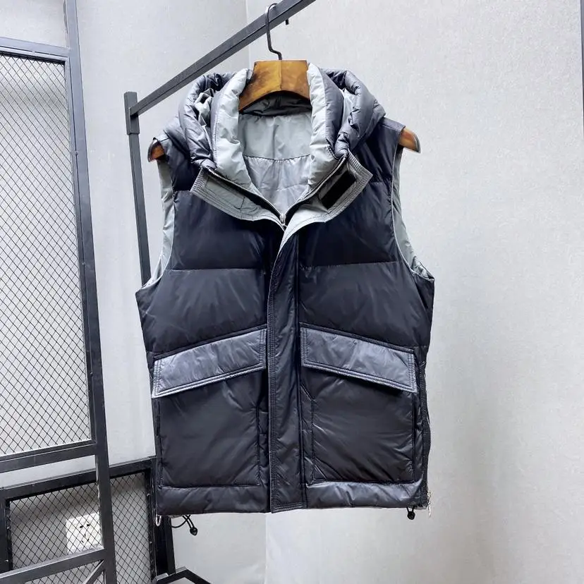 New Arrivals Mens Winter Vest  Fashion brand Hot-selling Down Vest Men Casual Waistcoat Sleeveless Jackets Men Hooded Vest