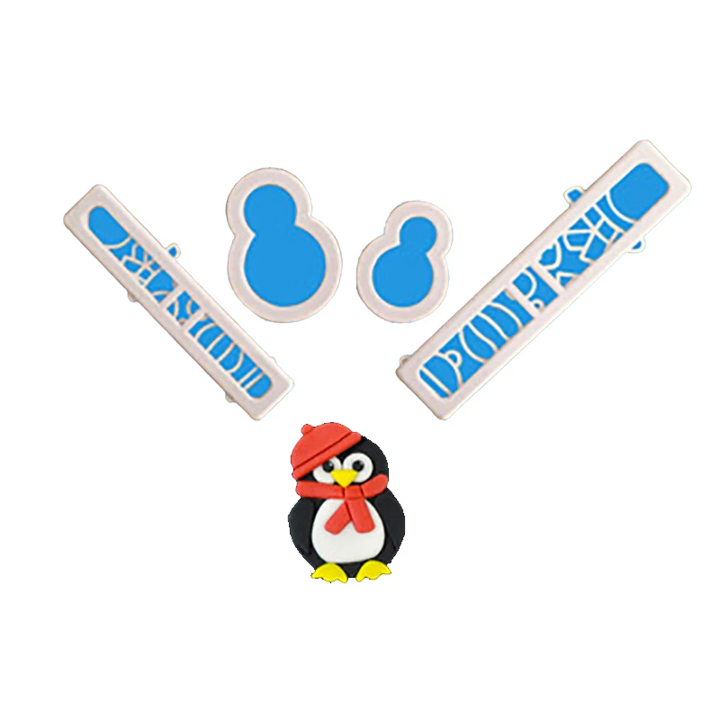 

4Pcs Penguin Owl Combination Candy Cookie Cutter Cake Decorating Fondant Fudge Pastry Chocolates Fudge Kitchen DIY Baking Tools