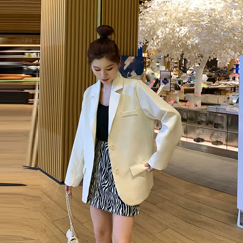 Women Solid Color Single Breasted Casual Blazers Jackets Office Lady Work Suit Coat Ladies Basic Pocket Outerwear | Женская одежда