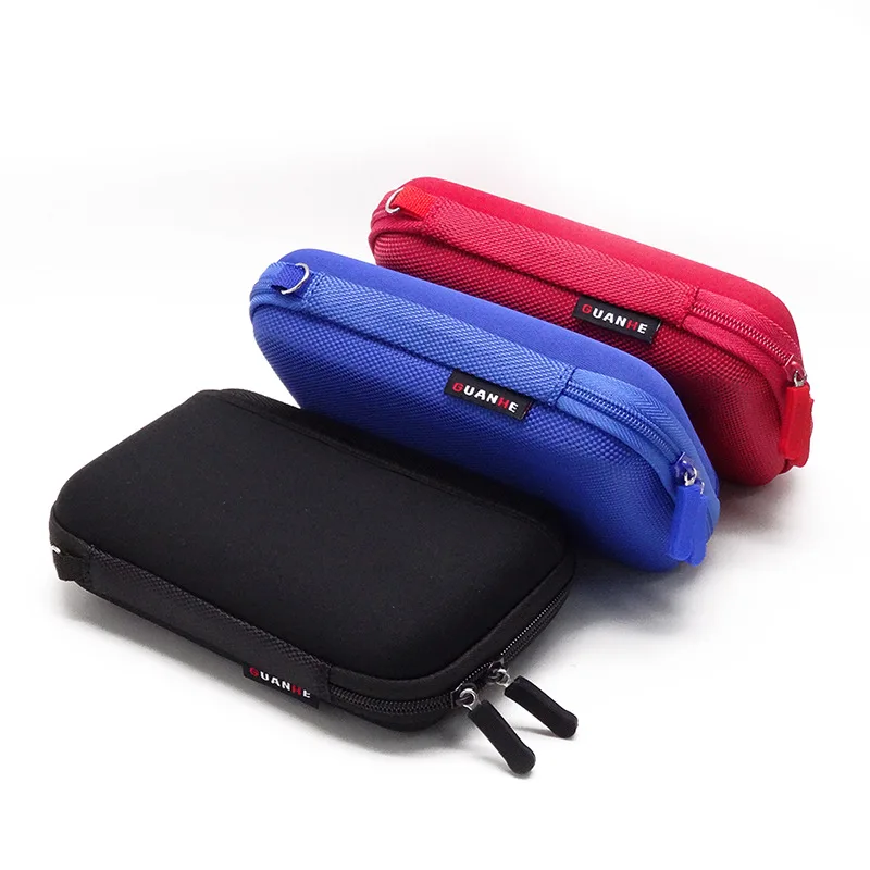 new 2 5 hdd bag external usb hard drive disk carry mini usb cable case cover pouch earphone bag for pc laptop hard disk case free global shipping