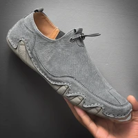 2021 new mens shoes mens leather shoes leather soft sole breathable large size casual peas shoes driving shoes lazy