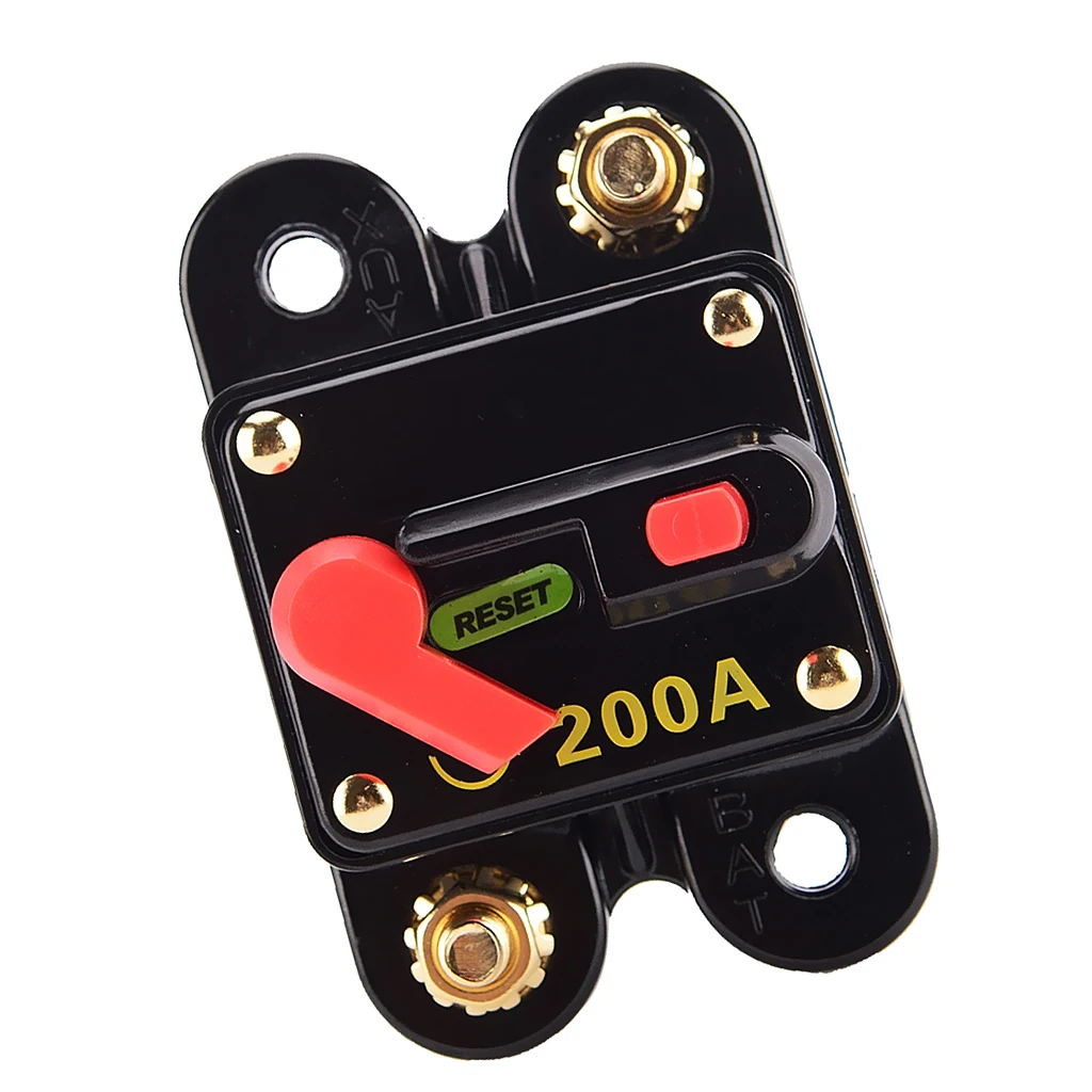 Автомобильный аудио 200Amp DC 12V 24V Автоматический выключатель Ручной Сброс