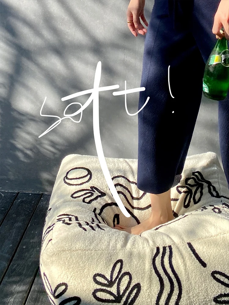 

Picasso lazy sofa Great sofa stool Detachable and washable household shoe changing stool outdoor balcony network Red sofa