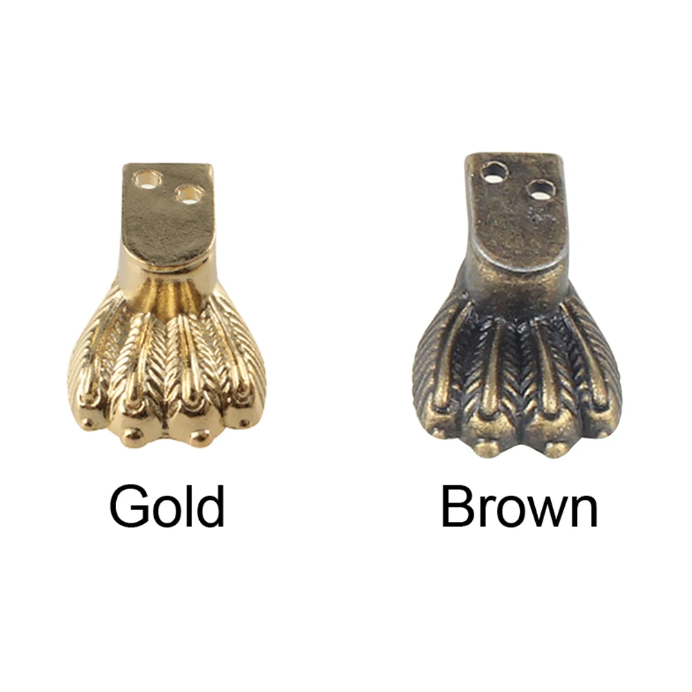 

8pcs/pack Claw Shape Antique Style Home Improvement Corner Protector Closet Hardware Desk Support Zinc Alloy Furniture Leg