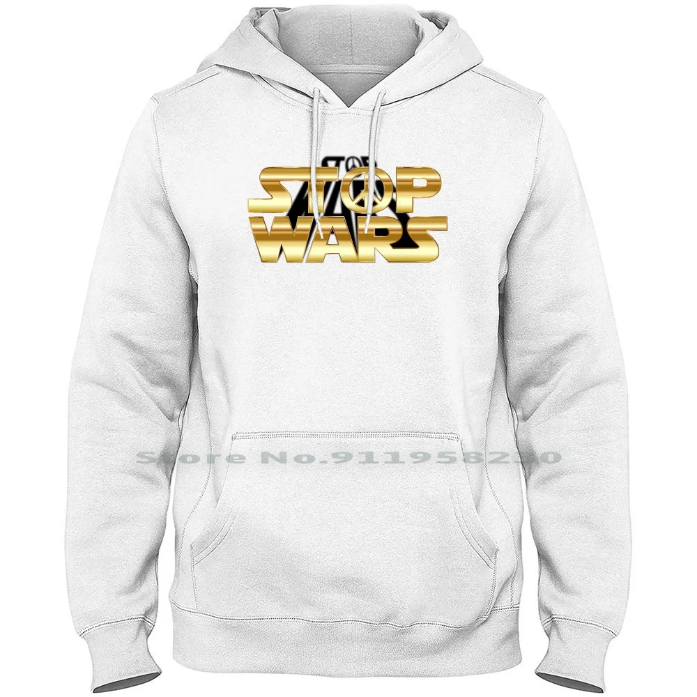 

Stop Wars Peace Symbol Sign Men Hoodie Sweater 6XL Big Size Cotton Symbol Parody Peace Wars Stop Star Sign Gold War Ace Old To