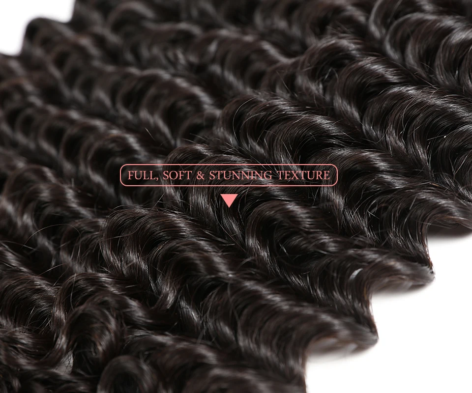 Перуанские глубокие кудрявые волосы пряди 12-30 дюймов натуральный цвет девственные Remy человеческие волосы для наращивания один срез