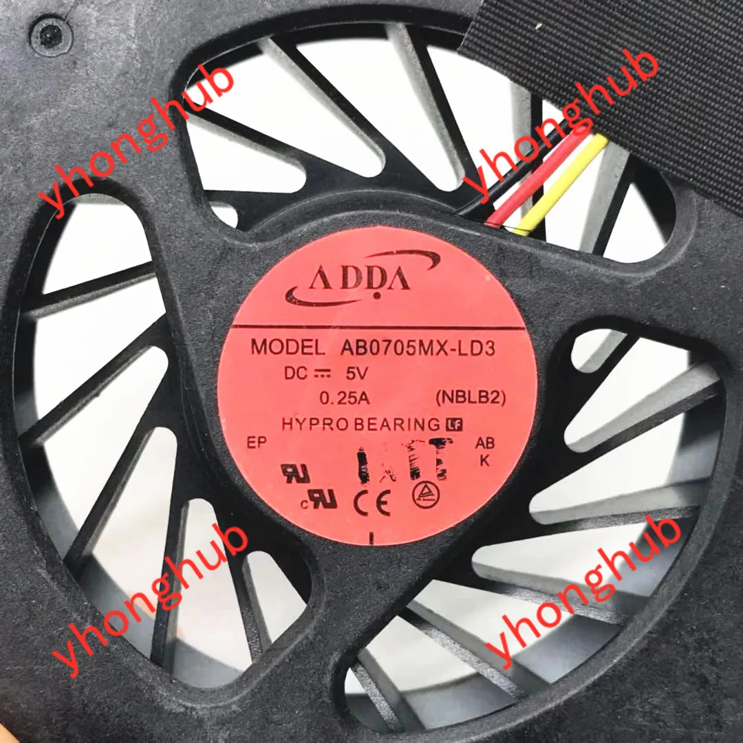 ADDA AB0705MX LD3 NBLB2 DC 5V 0.25A 3 жильный Сервер вентилятор охлаждения|server fan|dc 5v fan5v dc fan |